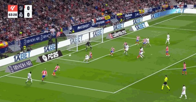 【西甲】马竞1比1皇马，米利唐进球，科雷亚绝平